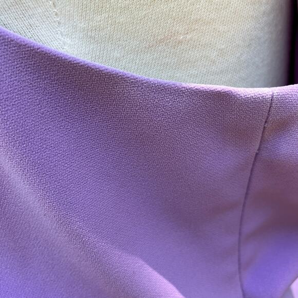 Louise Ricci Top Blouse Sz 18 Purple Beaded square Neckline Rhinestone Y2K Glam - Picture 12 of 16